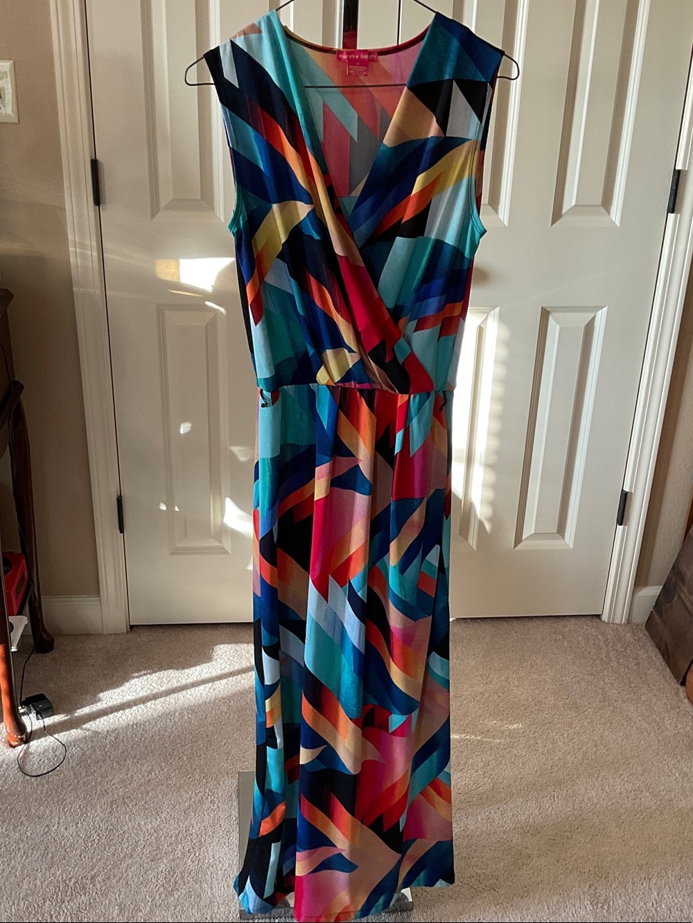 Sunny Leigh Sleeveless Geometric Maxi Dress